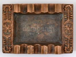 Iparművész réz hamutartó, jelzés nélkül, 9×13 cm