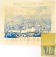 1896 Budapest Székesfőváros Tervrajza, és Útmutatója, a térkép hátoldalán az Ezredéves Országos Kiál...