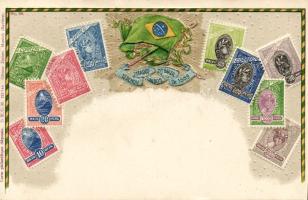 Stamps of Brasil Embossed Litho