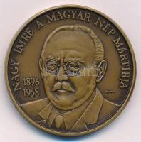 Bognár György (1944-) 1990. "MÉE Budapest / Nagy Imre a magyar nép mártírja" Br emlékérem ...