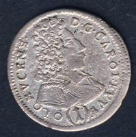Osztrák Államok/Olmütz 1701. 1Kr Ag III.Károly József T:III+
