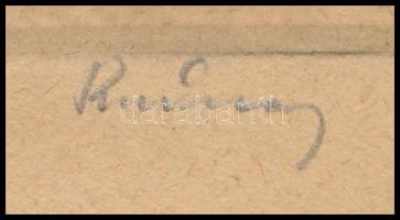 Rudnay Gyula (1878-1957): Mulatók. Rézkarc, papír, jelzett, 16x22 cm