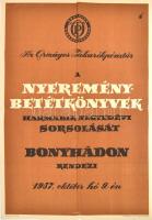 OTP nyereménybetétkönyvek Bonyhád plakát, hajtott, 69×49 cm