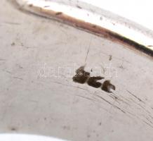 Ezüst(Ag) masszív halálfejes gyűrű, jelzett, méret: 68, nettó: 24,4 g