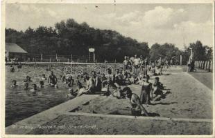 1933 Miskolctapolca, Görömbölytapolca, Görömbölyi-Tapolca, Tapolca (Miskolc); Strandfürdő, fürdőzők. Móriczné N. Lenke felvétele