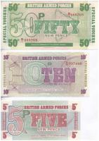 Nagy-Britannia / Katonai kiadás 1972. 5p + 10p + 50P "6. sorozat" T:I Great Britain / Brit...