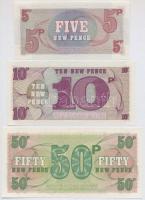 Nagy-Britannia / Katonai kiadás 1972. 5p + 10p + 50P "6. sorozat" T:I Great Britain / Brit...