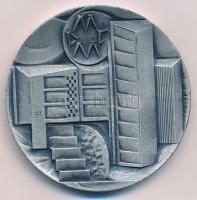 DN "Pollack Mihály Műszaki Főiskola Pécs" ezüstpatinázott Br emlékérem (60mm) T:1-