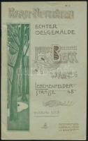cca 1900 Julius Beck Julius Beck Kunst Novitäten nr. 6. Német nyelvű festmény árukatalógus, megrendelő lappal, korabeli reklámokkal.