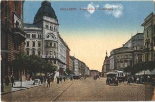 1928 Budapest VIII. József körút, villamosok, autó (fa)