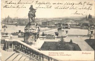 1905 Budapest I. Jenő herceg szobra. Divald Károly 618. (EK)