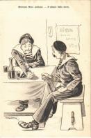 Matrosen Mora spielend. K.u.K. Kriegsmarine Matrose / Austro-Hungarian Navy mariner humour art postcard. G. Fano, Pola 1910-11. 1630. s: Ed. Dworak (fl)