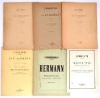 7 db kotta hegedűre (Fiorillo, Kayser, Hermann, Járdányi Pál, stb.)