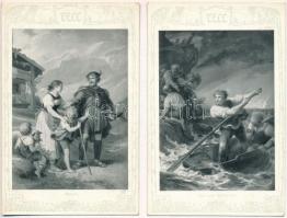 Tell Vilmos - 6 db használatlan régi művész képeslap sorozatból / William Tell - 6 pre-1945 unused a...