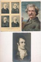 14 db RÉGI motívum képeslap: híres emberek / 14 pre-1945 motive postcards: famous people