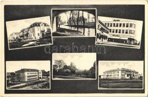 1938 Érsekújvár, Nové Zámky; mozaiklap / multi-view postcard + Érsekújvár visszatért So. Stpl. (EK)