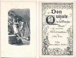 Don Quijote de la Mancha - 47 darabos képeslap sorozat / - postcard series with 47 postcards. D.U. M...