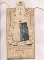 1906 Pozsony, Pressburg, Bratislava; Szecessziós egyedi ritka mechanikus legyezőszerűen kihajtható k...