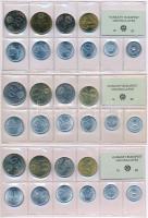 1987-1989. 2f-20Ft (10xklf) érmés forgalmi sor fóliatokban (3xklf) T:1 Adamo FO20, FO21, FO22