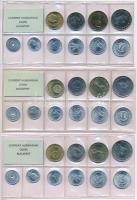 1987-1989. 2f-20Ft (10xklf) érmés forgalmi sor fóliatokban (3xklf) T:1 Adamo FO20, FO21, FO22