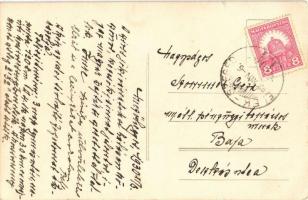 1930 Mezőhegyes, Jelentés Bajára érkező fogathajtó versenyről. photo + "ELEK-SZEGED 124." ...