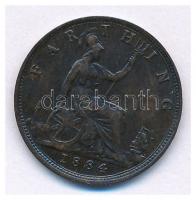 Nagy-Britannia 1884. 1f Br "Viktória" T:2 Great Britain 1884. 1 Farthing Br "Victoria...