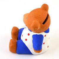 Macis kerámia persely, kopásnyomokkal, m: 14 cm