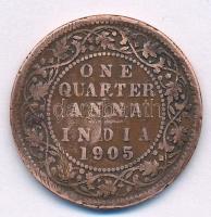 Brit-India 1905. 1/4A Cu "VII. Eduárd" T:3 kis ph.
British India 1905. 1/4 Anna Cu "...