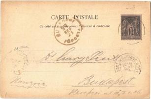 1894 (Vorläufer!) Biarritz, Art Nouveau, floral, litho (EK)