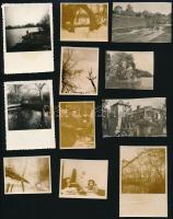 cca 1955 Tatai részletek, 22 db fotó, 4,5×5,5 és 8,5×6 cm