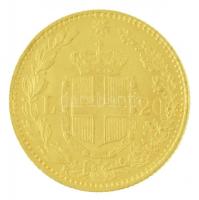 Olaszország 1882R 20L Au "I. Umberto" (6,46g/0.900) T:2 apró ph. / Italy 1882R 20 Lire Au ...