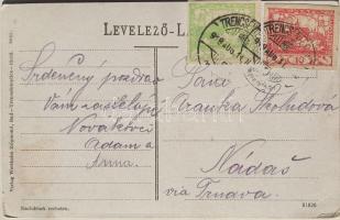 1919 Trencsénteplic, Trencianske Teplice; látkép. Wertheim Zsigmond kiadása / Totale / general view ...