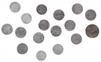 Lengyel Királyság 17db-os ezüstpénz tétel nagyrészt poltorak, valamint 1662. 6Gr II. János Kázmér érme T:3 Poland 17pcs of Ag coin lot, mainly Poltoraks with 1662. 6 Grossi Johann Casimir II C:F