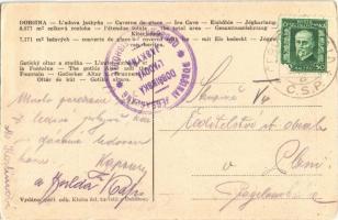 Dobsina, Dobschau; Dobsinská Ladová Jaskyna, Goticky oltár a studna / Dobsinai jégbarlang, oltár és ...