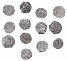 Vegyes 13db-os közép- és koraújkori Ag denár tétel, benne több I. Lajos és Zsigmond érme T:2-3