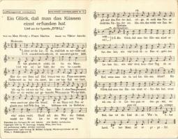 Ein Glück, dass Man das Küssen einst erfunden hat. Lyra-Verlag H. Molitor von Ralph Benatzky / Coupl...