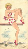 ~1953 Balatoni üdvözlet! bikinis hölgy (EK)
