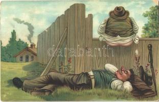 Von der Stirne heiss Rinnen muss der Schweiss, Soll das Werk den Meister loben / Man on the toilet, ...