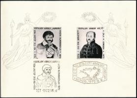 1972 Az 1972-ben élő Kisfaludyak saját készítésű nyomtatvány aláírásokkal