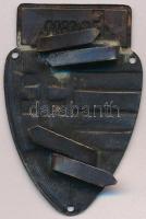 1944. "Er. csop.(Erődítmény csoport? / Árpád vonal?)" festett Br lemez sapkajelvény (46x31...