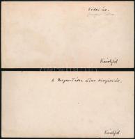 cca 1900 Magas Tátra 2 db házi készítésű, feliratozott sztereókép