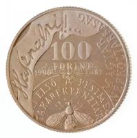 1990. 100Ft Cu-Ni-Zn "Hazai Első Takarékpénztár - Fáy András" jelzett próbaveret tervezet,...