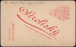 cca 1900 Id. Walkó Lajos gyermekei (Endre, Loránd, Andrienne, Gizella, Irén, Amália, Lajos), keményh...