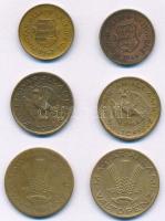 1946-1947. 2f Cu-Zn (2xklf) lakkozva + 1946-1947. 10f Cu-Zn (2xklf) + 1946-1947. 20f Cu-Zn (2xklf) T...