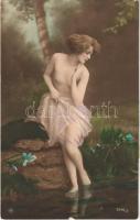 Gently erotic nude lady. 3945/3 (pinholes)