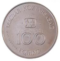 1990. 100Ft Cu-Ni "S.O.S. Gyermekfalu" jelzett próbaveret tervezet, "PRÓBAVERET"...