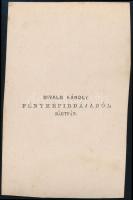 cca 1953 Bártfa, úr műtermi portréja, keményhátú fotó Divald Károly műterméből, körbevágva, 10×6 cm