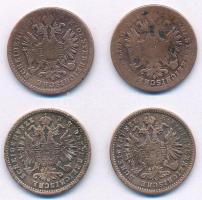Ausztria 1860A 1kr Cu + 1860B 1kr Cu + 1885. 1kr Cu + 1891. 1kr Cu T:2-,3 ph.
Austria 1860A 1 Kreuz...