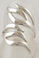 Ezüst(Ag) modern fantázia gyűrű, jelzett, méret: 58, nettó: 3,4 g