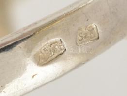 Ezüst(Ag) modern fantázia gyűrű, jelzett, méret: 58, nettó: 3,4 g